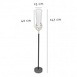 Lampadaire Gandelin - Diffuseur conique