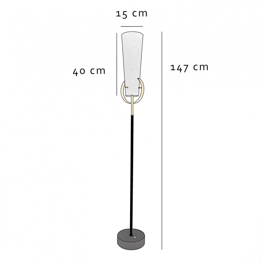 Lampadaire Gandelin - Diffuseur conique