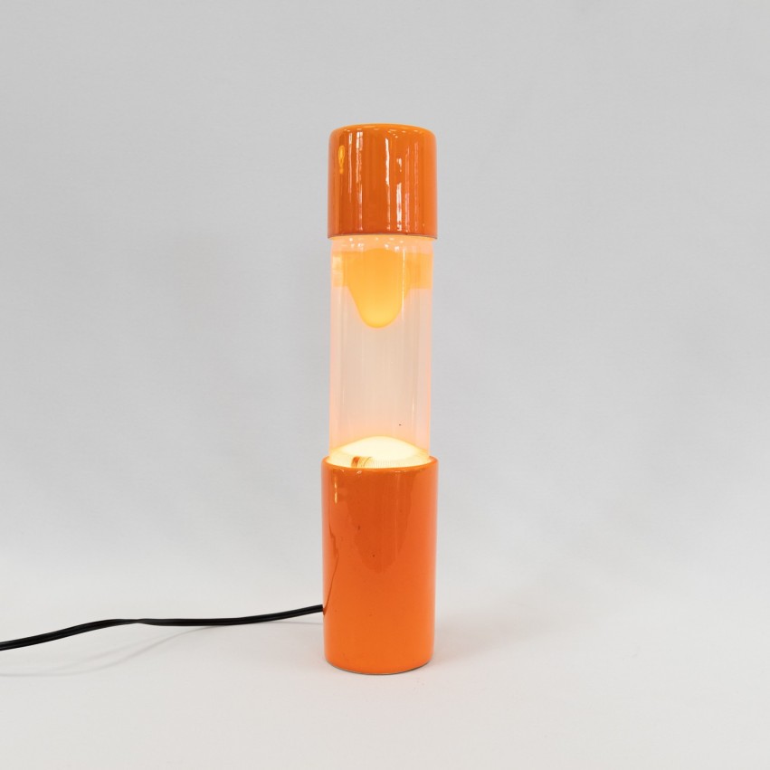 Lampe à lave orange en céramique Kostka