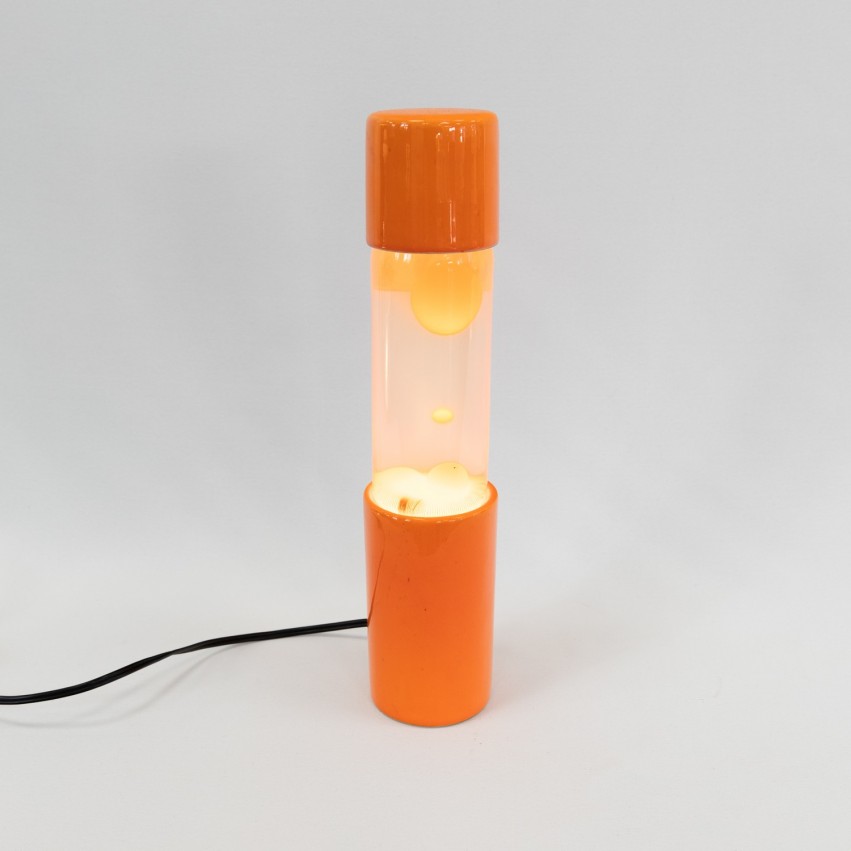 Lampe à lave orange en céramique Jacques Kostka