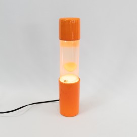 Lampe à lave orange en céramique de Jacques Kostka