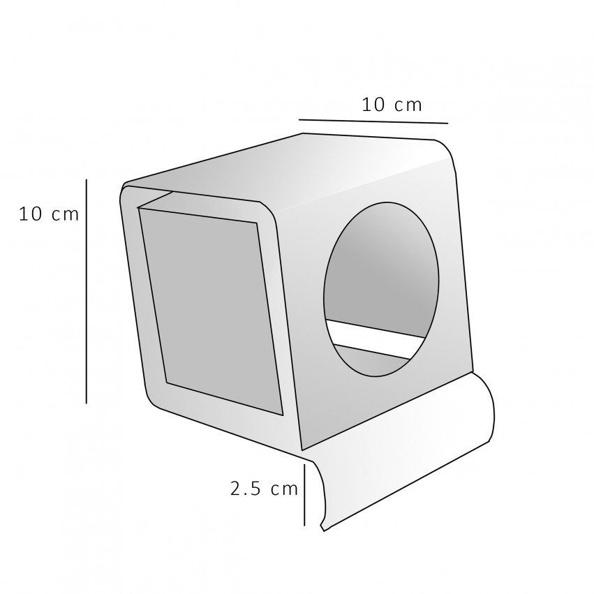 Lampe cubique en Plexiglas orange - Moinier