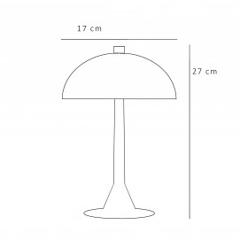 Lampe champignon Delmas - Dimensions