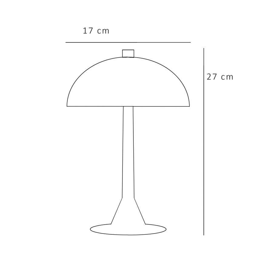 Lampe champignon Delmas - Dimensions