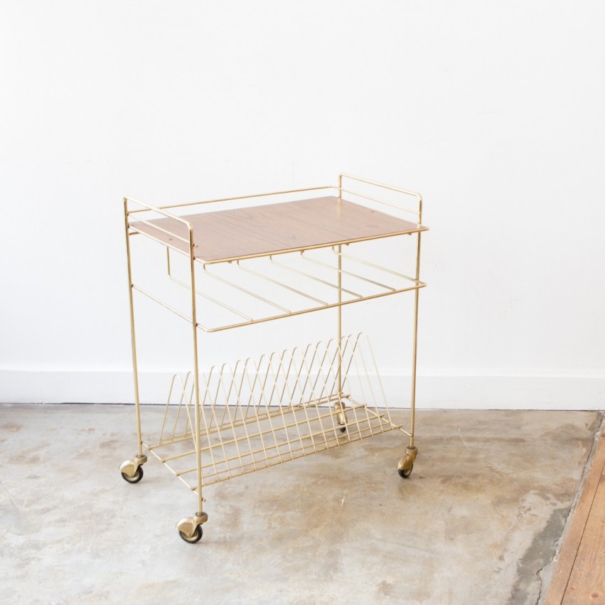Tablette - range-vinyles - porte-revues vintage