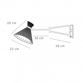 Applique potence diabolo Ghelfi Perrin - Dimensions