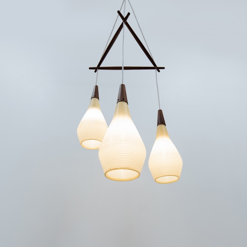 Lustre Rotaflex et bois