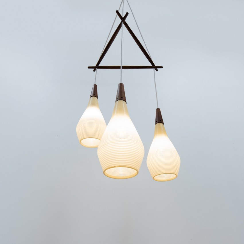 Lustre Rotaflex et bois