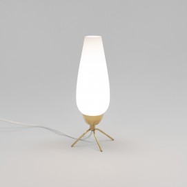 Lampe verre et laiton