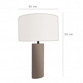 Lampe ovale en bois