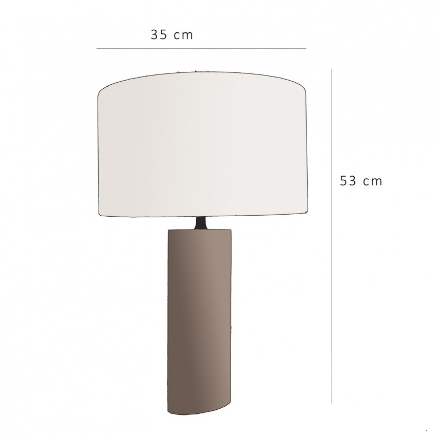 Lampe ovale en bois