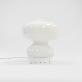 Lampe champignon et verre et métal