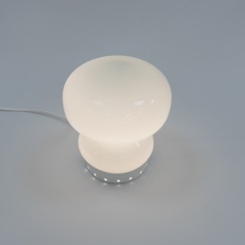 Lampe champignon et verre et métal