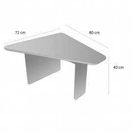 Table basse bipède triangulaire