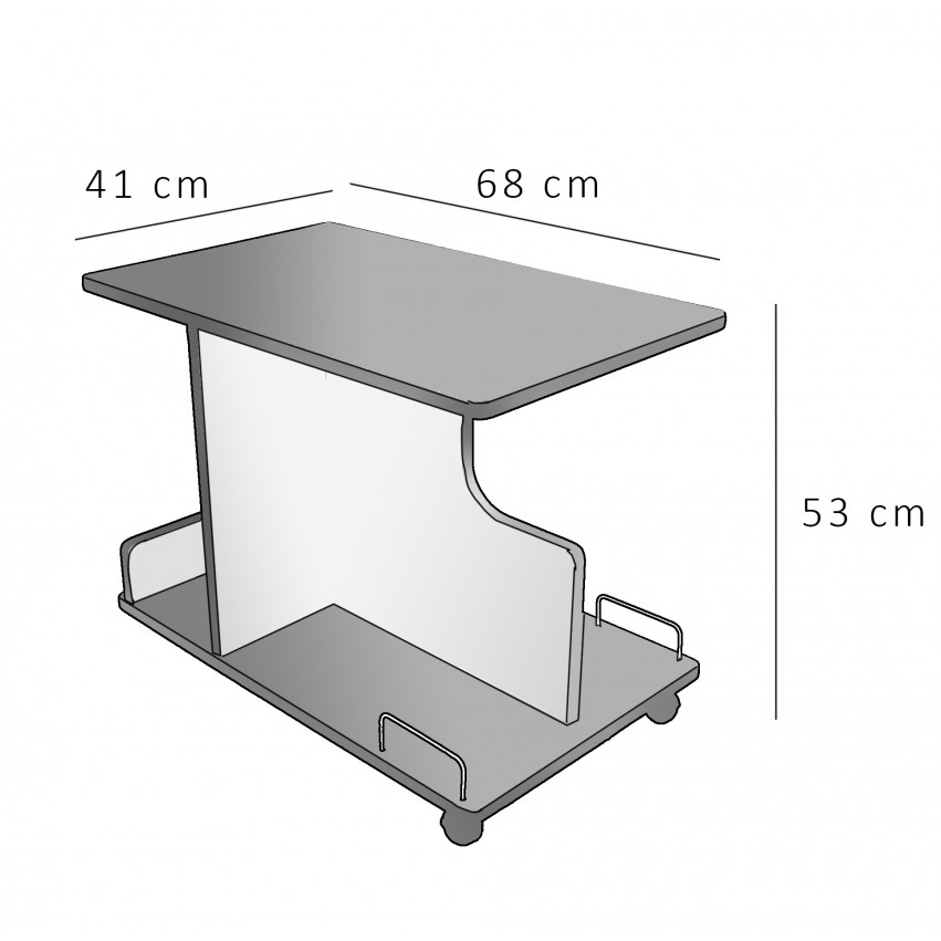 Desserte en bois et Formica