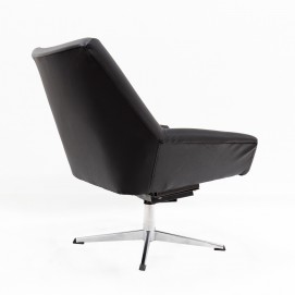 Fauteuil en cuir VEB Metallwaren Naumburg