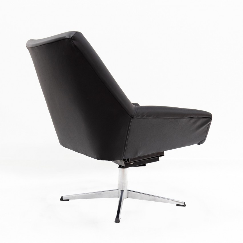 Fauteuil en cuir VEB Metallwaren Naumburg