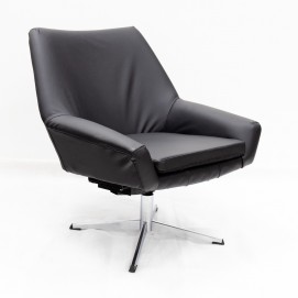 Fauteuil cuir VEB Metallwaren Naumburg