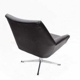 Chauffeuse cuir VEB Metallwaren Naumburg - Piètement étoile