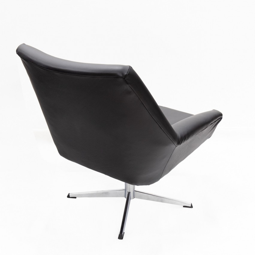 Fauteuil cuir VEB Metallwaren Naumburg