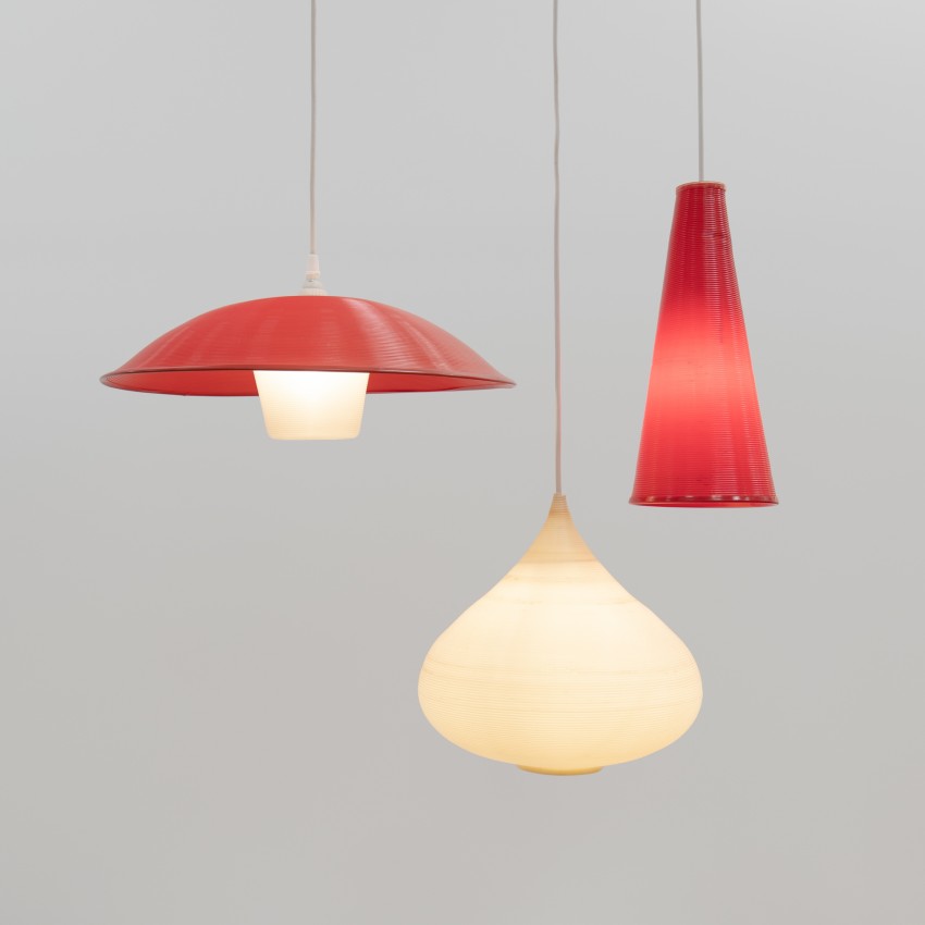 Lustre Rotaflex rouge et blanc