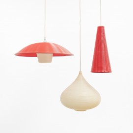 Lustre Rotaflex rouge et blanc