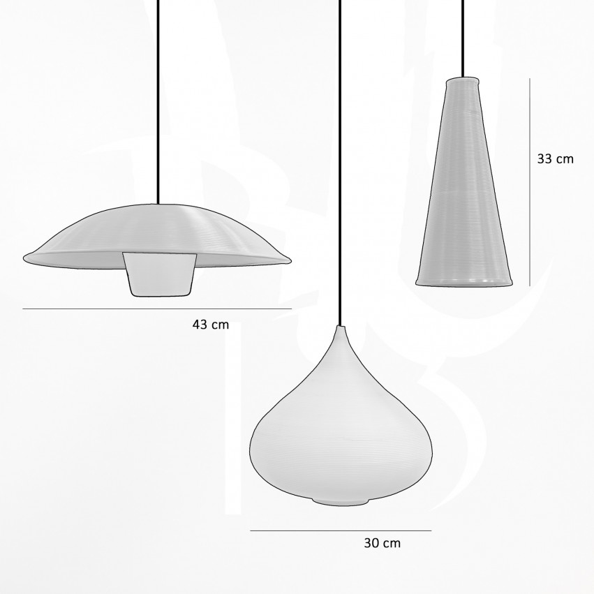 Lustre Rotaflex rouge et blanc