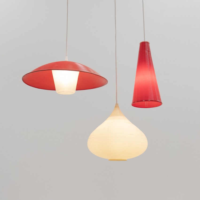 Lustre Rotaflex rouge et blanc