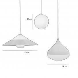 Sphère, cône et toupie Rotaflex - Dimensions