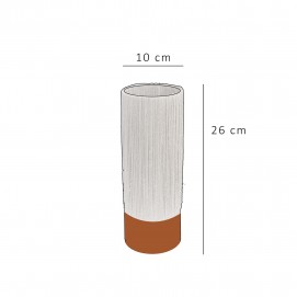 Lampe cylindrique en bois et cordelette