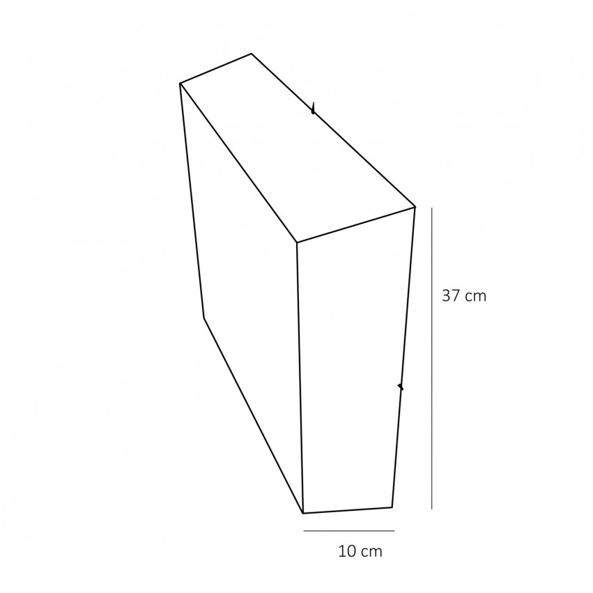 Hublot carré en résine texturée - Philips - Dimensions