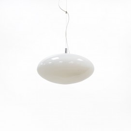 Suspension elliptique en verre opale