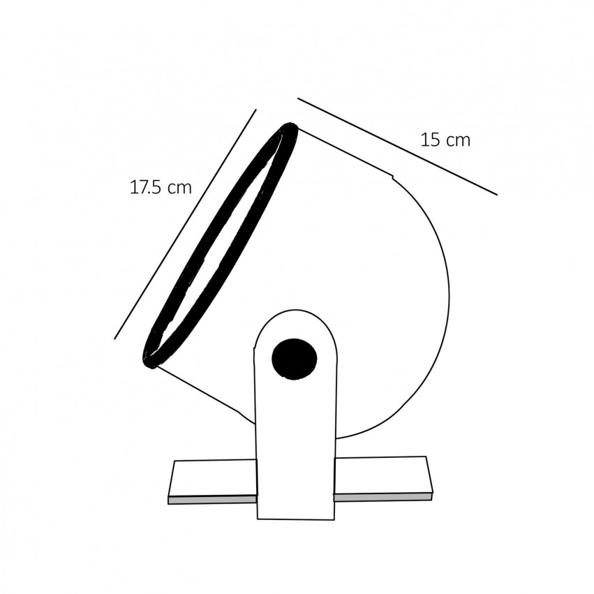 Gros spot à poser Prisunic - Dimensions