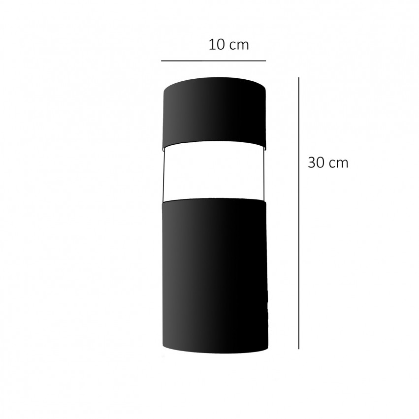 Lampe cylindrique tôle et Plexiglas - Raak - Dimensions