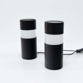Lampe cylindrique en tôle et Plexiglas - Raak