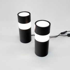 Lampe cylindrique tôle et Plexiglas - Raak
