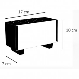 Lampe boite en verre et tôle perforée