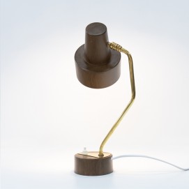 Lampe de bureau faux-bois de Marcel Delmas