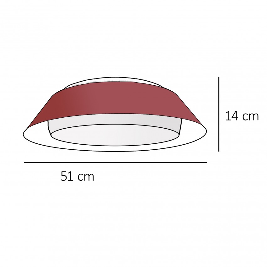 Suspension en tôle et verrerie Napako - Dimensions