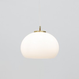 Suspension elliptique en verre opale - Parscot 1204
