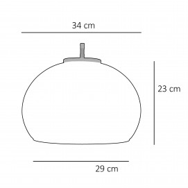 Gamelle en verre opale de Parscot - Dimensions