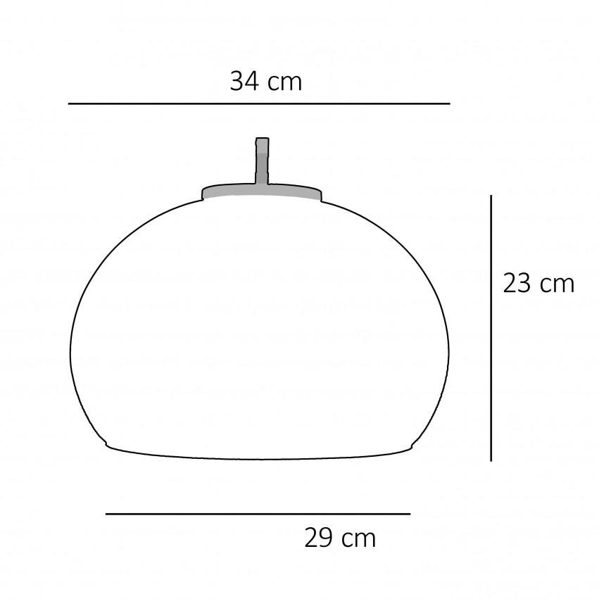 Gamelle en verre opale de Parscot - Dimensions