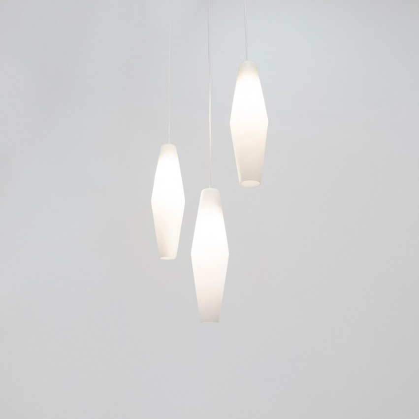 Suspension losange en verre de Pierre Disderot