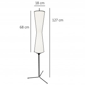 Lampadaire diabolo en Rotaflex - Dimensions