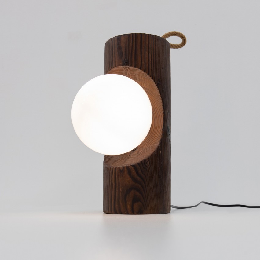 Lampe en bois Temde-Leuchten