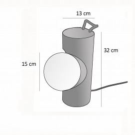 Lampe en bois Temde-Leuchten - Dimensions