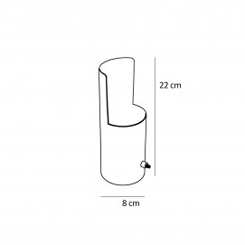 Lampe cylindrique en tôle - Casquette à poser - Dimensions