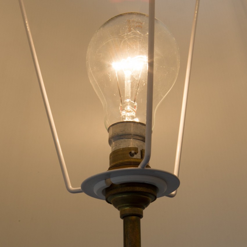 Lampadaire en bois des années 1950