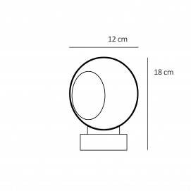 Lampe EyeBall aimantée Reggiani MagneLite - Dimensions