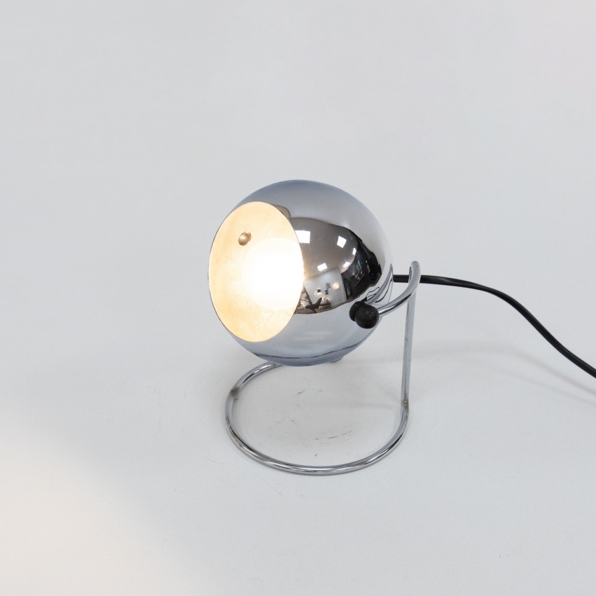 Lampe chromée EyeBall des années 1970